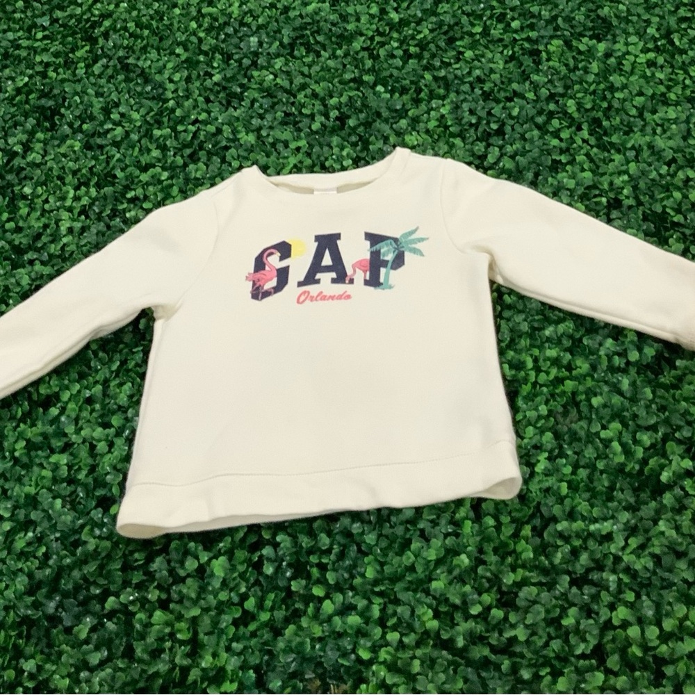 GAP Kids Cream Sweatshirt with Colorful Logo